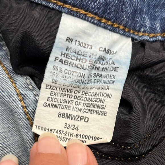 NOT FOR SALE Wrangler Retro Slim Fit Jeans Sz 33x34 – Western Denim with Wear - Picture 4 of 5